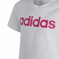 Tricou Koszulka dla dzieci adidas Essentials Linear Logo Cotton Slim Fit biala IC3150