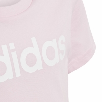 Tricou Koszulka dla dzieci adidas Essentials Linear Logo Cotton Slim Fit rozowa IC3152