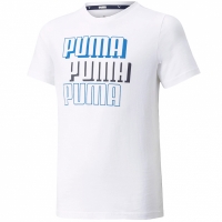 Tricou Koszulka dla dzieci Puma Alpha B biała 589257 02