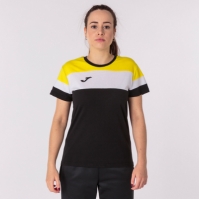 Camasa Crew Iv Cotton T- Black-yellow S/s Joma