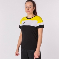 Camasa Crew Iv Cotton T- Black-yellow S/s Joma