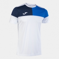 Camasa Crew V Maneca Scurta T- White Royal Navy Joma