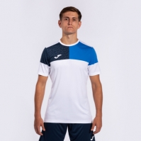 Camasa Crew V Maneca Scurta T- White Royal Navy Joma