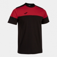 Camasa Crew V Maneca Scurta T- Black Red Joma