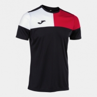 Camasa Crew V Maneca Scurta T- Black Red White Joma