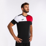 Camasa Crew V Maneca Scurta T- Black Red White Joma