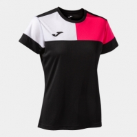 Camasa Crew V Maneca Scurta T- Black Pink White Joma