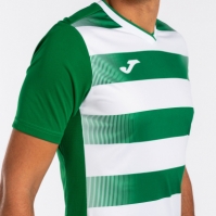 Camasa Europa V Maneca Scurta T- Green White Joma