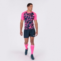 Camasa Myskin Iii Maneca Scurta T- Fluor Pink Navy Joma