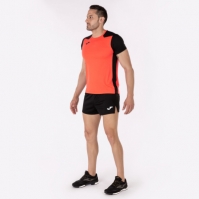 Camasa Record Ii Maneca Scurta T- Fluor Coral Black Joma