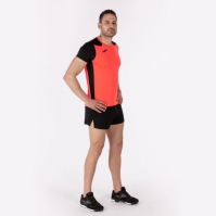 Camasa Record Ii Maneca Scurta T- Fluor Coral Black Joma