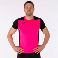 Camasa Record Ii Maneca Scurta T- Fluor Pink Black Joma