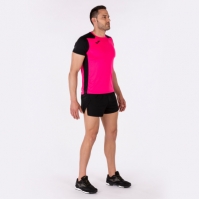 Camasa Record Ii Maneca Scurta T- Fluor Pink Black Joma