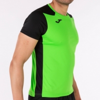 Camasa Record Ii Maneca Scurta T- Fluor Green Black Joma