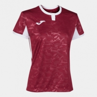 Camasa Toletum Ii T- Burgundy-white S/s Joma