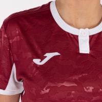 Camasa Toletum Ii T- Burgundy-white S/s Joma