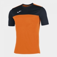 Camiseta Manga Corta Winner Naranja Negro Joma