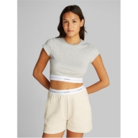 Camasa Calvin Klein COTTON STRETCH RIB CROP T-