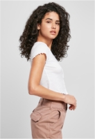 Tricou Cropped Button Up Rib dama Urban Classics