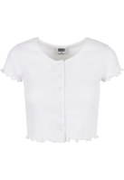 Tricou Cropped Button Up Rib dama Urban Classics