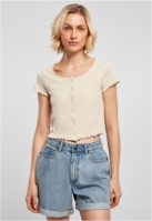 Tricou Cropped Button Up Rib dama Urban Classics