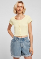 Tricou Cropped Button Up Rib dama Urban Classics