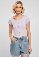 Tricou Cropped Button Up Rib dama Urban Classics