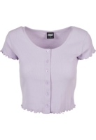 Tricou Cropped Button Up Rib dama Urban Classics