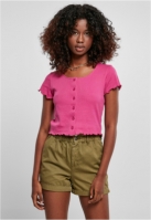 Tricou Cropped Button Up Rib dama Urban Classics