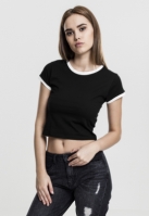 Tricou Cropped Ringer dama Urban Classics