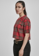 Tricou AOP Tartan Short Oversized dama Urban Classics