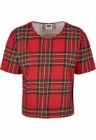 Tricou AOP Tartan Short Oversized dama Urban Classics