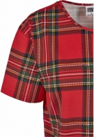 Tricou AOP Tartan Short Oversized dama Urban Classics