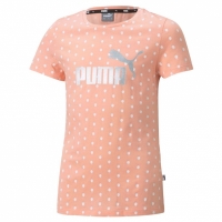 Tricou Koszulka dla dzieci Puma ESS+ Dotted koralowa w kropki 587042 26