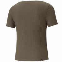 Tricou Koszulka damska Puma HER Ribbed Slim Grape Leaf khaki 531917 44