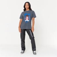 Camasa Character Unisex Acid Wash David Bowie T- Black