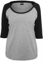 Tricou 3/4 Contrast Raglan dama Urban Classics