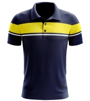 Tricouri polo FASCIA Zeus bleumarin galben