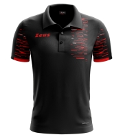 Tricouri polo GLITCH Zeus negru rosu