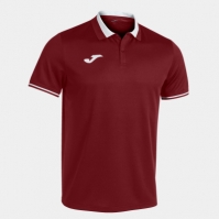 Championship Vi Maneca Scurta Polo Burgundy White Joma