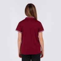 Championship Vi Maneca Scurta Polo Burgundy White Joma