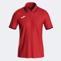 Combi Premium Maneca Scurta Polo Red Black Joma