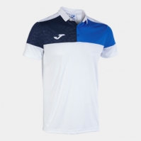 Crew V Maneca Scurta Polo White Royal Navy Joma