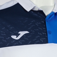 Crew V Maneca Scurta Polo White Royal Navy Joma