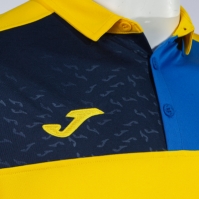 Crew V Maneca Scurta Polo Yellow Royal Navy Joma