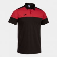 Crew V Maneca Scurta Polo Black Red Joma