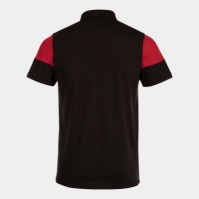 Crew V Maneca Scurta Polo Black Red Joma