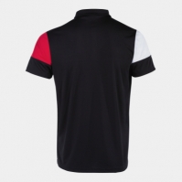 Crew V Maneca Scurta Polo Black Red White Joma