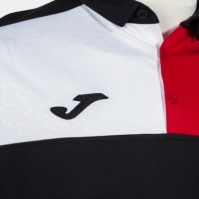 Crew V Maneca Scurta Polo Black Red White Joma