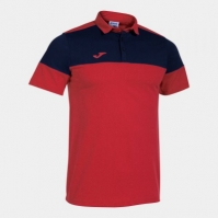 Crew V Maneca Scurta Polo Red Navy Joma